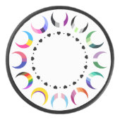 Crescent Pride Moons & Black Hearts Eishockey Puck (Vorderseite)