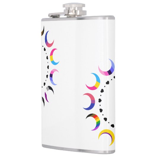 Crescent Pride Moons & Black Hearts Flachmann (Links)