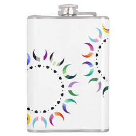 Crescent Pride Moons & Black Hearts Flachmann