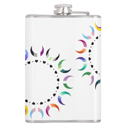 Crescent Pride Moons & Black Hearts Flachmann (Rückseite)