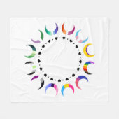Crescent Pride Moons & Black Hearts Fleecedecke (Vorderseite (Horizontal))