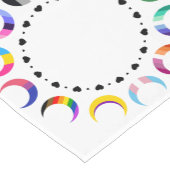 Crescent Pride Moons & Black Hearts Kurzer Tischläufer (Ecke)