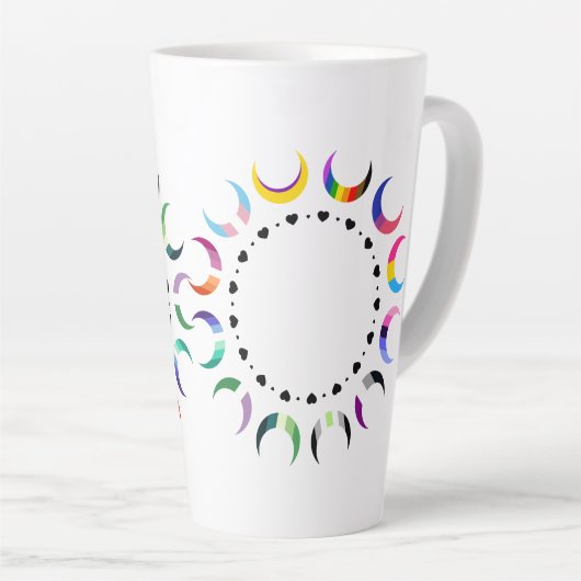Crescent Pride Moons & Black Hearts Milchtasse (Rechte Ecke)
