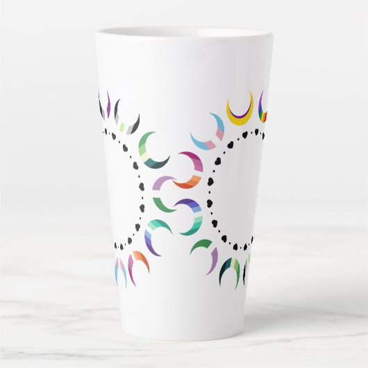 Crescent Pride Moons & Black Hearts Milchtasse (Vorderseite)