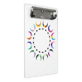 Crescent Pride Moons & Black Hearts Mini Klemmbrett (Schrägansicht)