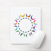 Crescent Pride Moons & Black Hearts Mousepad (Mit Mouse)