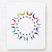 Crescent Pride Moons & Black Hearts Mousepad (Vorne)