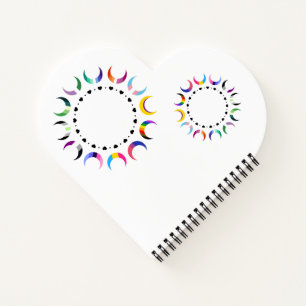 Crescent Pride Moons & Black Hearts Notizblock
