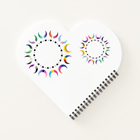 Crescent Pride Moons & Black Hearts Notizblock (Rückseite)