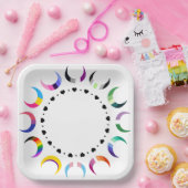 Crescent Pride Moons & Black Hearts Pappteller (Party)