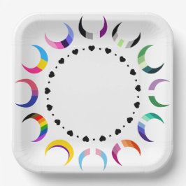 Crescent Pride Moons & Black Hearts Pappteller