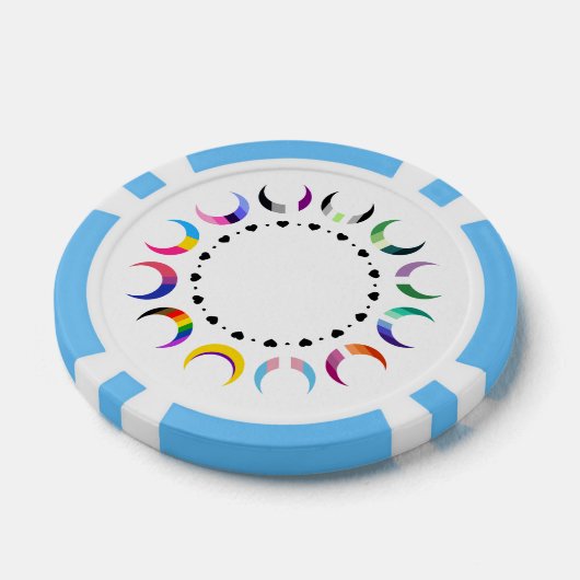 Crescent Pride Moons & Black Hearts Pokerchips (Einzeln)