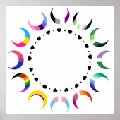 Crescent Pride Moons & Black Hearts Poster (Vorne)