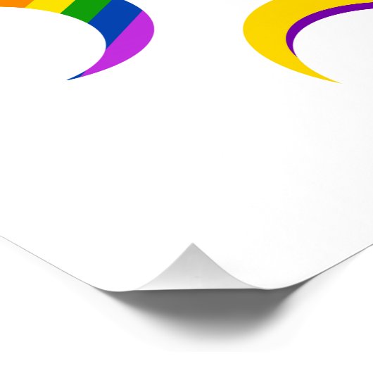 Crescent Pride Moons & Black Hearts Poster (Ecke)