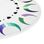 Crescent Pride Moons & Black Hearts Schneidebrett (Ecke)