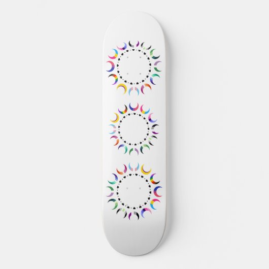 Crescent Pride Moons & Black Hearts Skateboard (Vorderseite)