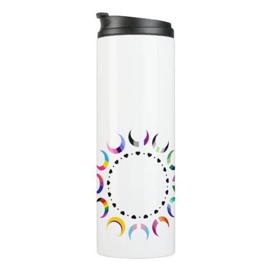 Crescent Pride Moons & Black Hearts Thermosbecher (Nach rechts gedreht)