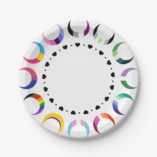 Crescent Pride Moons & Heart Ring Teller (Vorderseite)