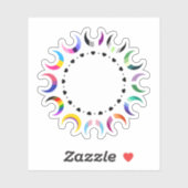 Crescent Pride Moons & Herz Ring Aufkleber (Blatt)