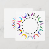 Crescent Pride Moons & Herz Ring Einladung (Vorne/Hinten)