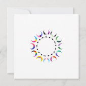 Crescent Pride Moons & Herz Ring Einladung (Rückseite)