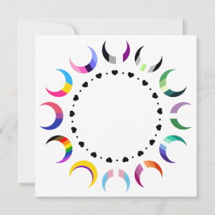 Crescent Pride Moons & Herz Ring Einladung
