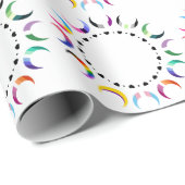 Crescent Pride Moons & Herz Ring Geschenkpapier (Rolleneckpunkt)