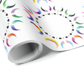 Crescent Pride Moons & Herz Ring Geschenkpapier (Rolleneckpunkt)