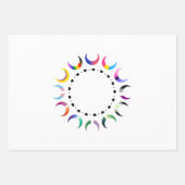 Crescent Pride Moons & Herz Ring Geschenkpapier Set (Vorderseite)