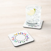 Crescent Pride Moons & Herz Ring Getränkeuntersetzer (Rechte Seite)