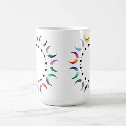 Crescent Pride Moons & Herz Ring Kaffeetasse (Mittel)