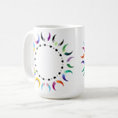 Crescent Pride Moons & Herz Ring Kaffeetasse (Vorderseite Links)