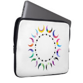 Crescent Pride Moons & Herz Ring Laptopschutzhülle (Vorne Rechts)