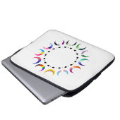 Crescent Pride Moons & Herz Ring Laptopschutzhülle (Vorne Knopf)
