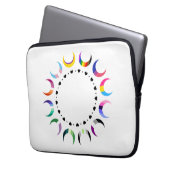 Crescent Pride Moons & Herz Ring Laptopschutzhülle (Vorderseite Links)
