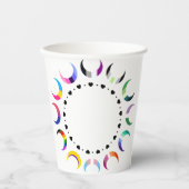 Crescent Pride Moons & Herz Ring Pappbecher (Vorderseite)