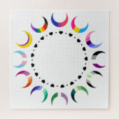 Crescent Pride Moons & Herz Ring Puzzle (Horizontal)