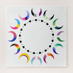 Crescent Pride Moons & Herz Ring Puzzle