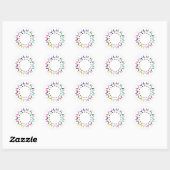 Crescent Pride Moons & Herz Ring Runder Aufkleber (Blatt)