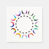 Crescent Pride Moons & Herz Ring Serviette (Vorderseite)