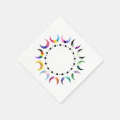 Crescent Pride Moons & Herz Ring Serviette (Ecke)