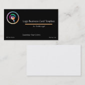 Crescent Rainbows Crop Circle Logo Visitenkarte (Vorne/Hinten)