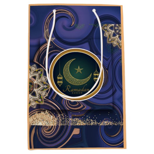 Crescent Ramadan Bestseller Medium Geschenktasche Mittlere Geschenktüte (Vorderseite)