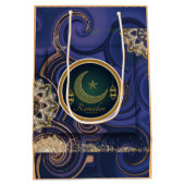 Crescent Ramadan Bestseller Medium Geschenktasche Mittlere Geschenktüte (Rückseite)
