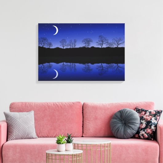 Crescent Reflections Wrapped Canvas Art Leinwanddruck (Insitu (Wohnzimmer))