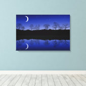 Crescent Reflections Wrapped Canvas Art Leinwanddruck (Insitu (Holzboden))