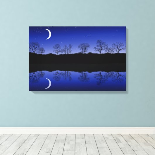 Crescent Reflections Wrapped Canvas Art Leinwanddruck (Insitu (Holzboden))