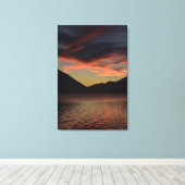 Crescent-See bei Sunset Leinwanddruck (Insitu (Holzboden))