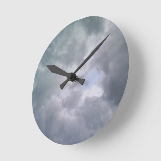 Crescent Shaped Wolken Runde Wanduhr (Winkel)