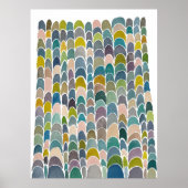 Crescent Tower Moons Wasserfarben-Kunstprint Poster (Vorne)